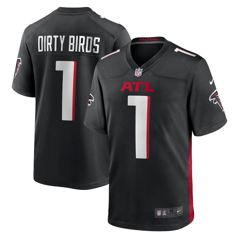 Men Atlanta Falcons #1 Dirty Birds Nike Black Game NFL Jersey